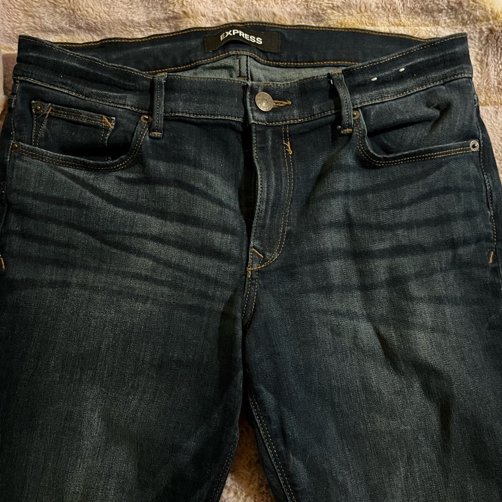 Express jeans, size 12, stretch legging, mid rise